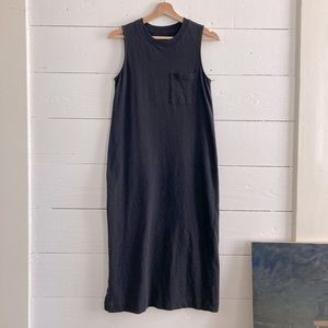 everlane black tank midi dress